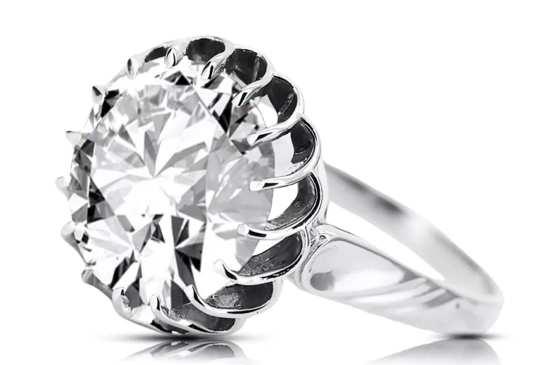 Ring Cubic Zirconia 925 Silver Vintage Unikátní VRC035S